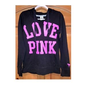 “LOVE PINK” Black Hoodie